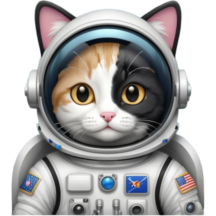 tuxedo cat Astronaut emoji