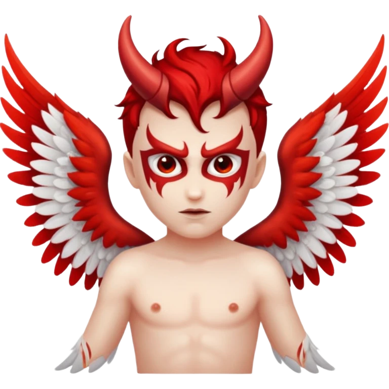 Biblically accurate Angel seraphim make a devil remove wings emoji