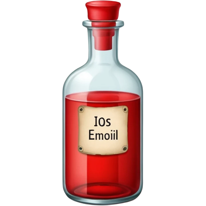 red ink bottle with label emoji