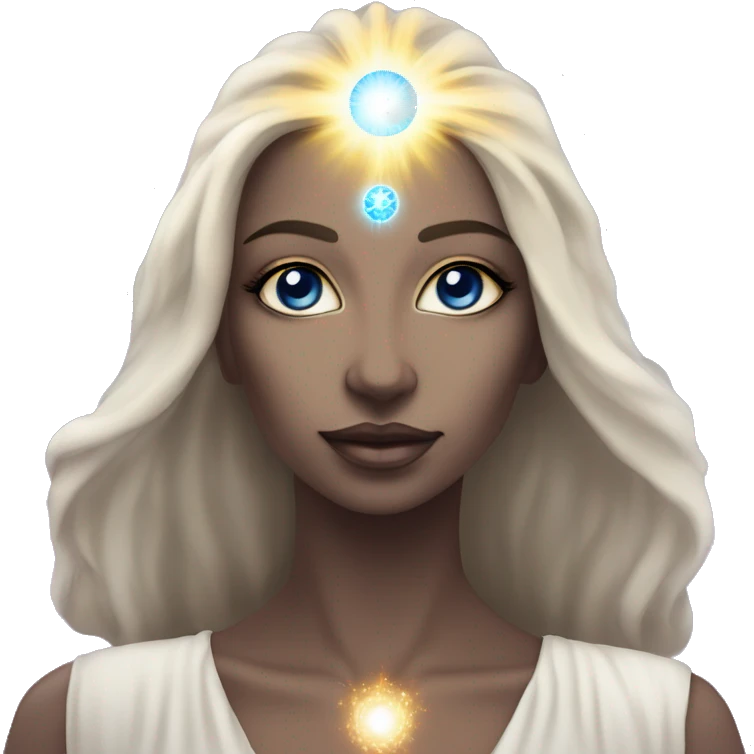 Pleiadian radiant glowing diva woman female third eye emoji