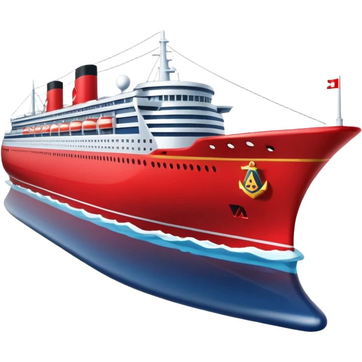red navy ship emoji