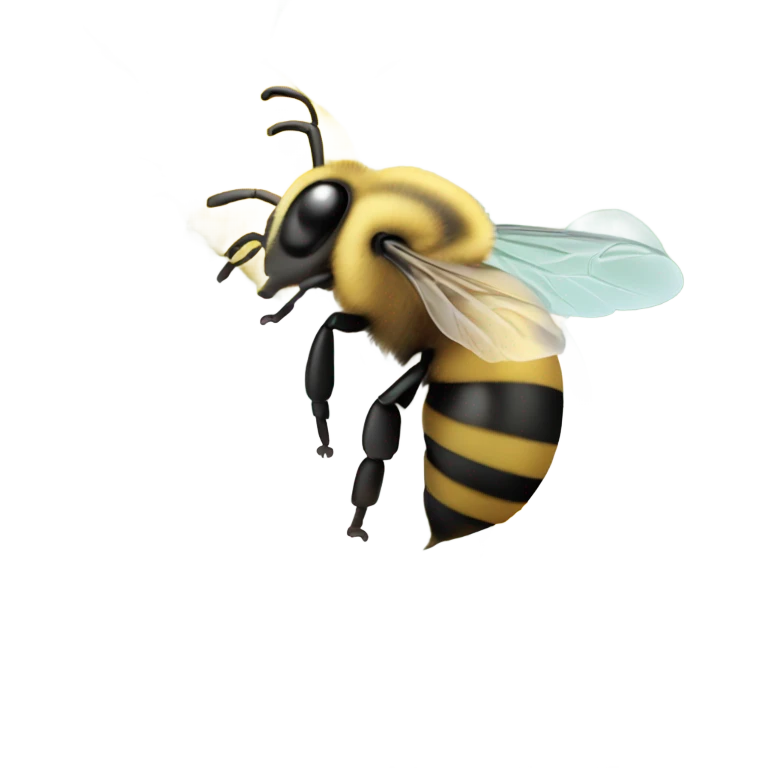 Bee with a daisy flower emoji