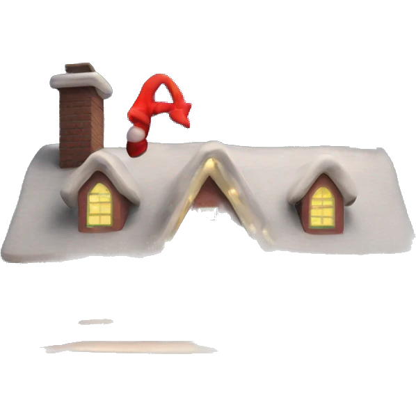 A house christmas with lights and the roober(grinch) in the winod  emoji