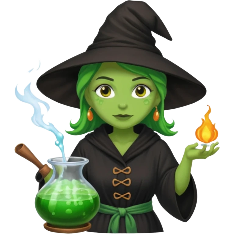 green witch cooking potion emoji