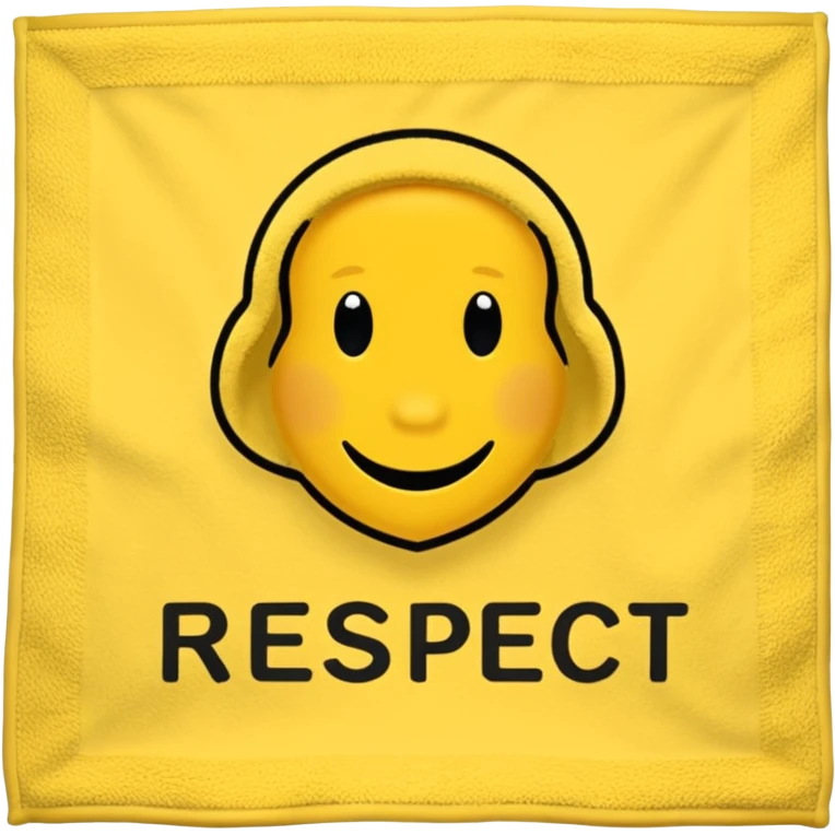 A Yellow Towel with the words “Hustle Loyalty respect” emoji