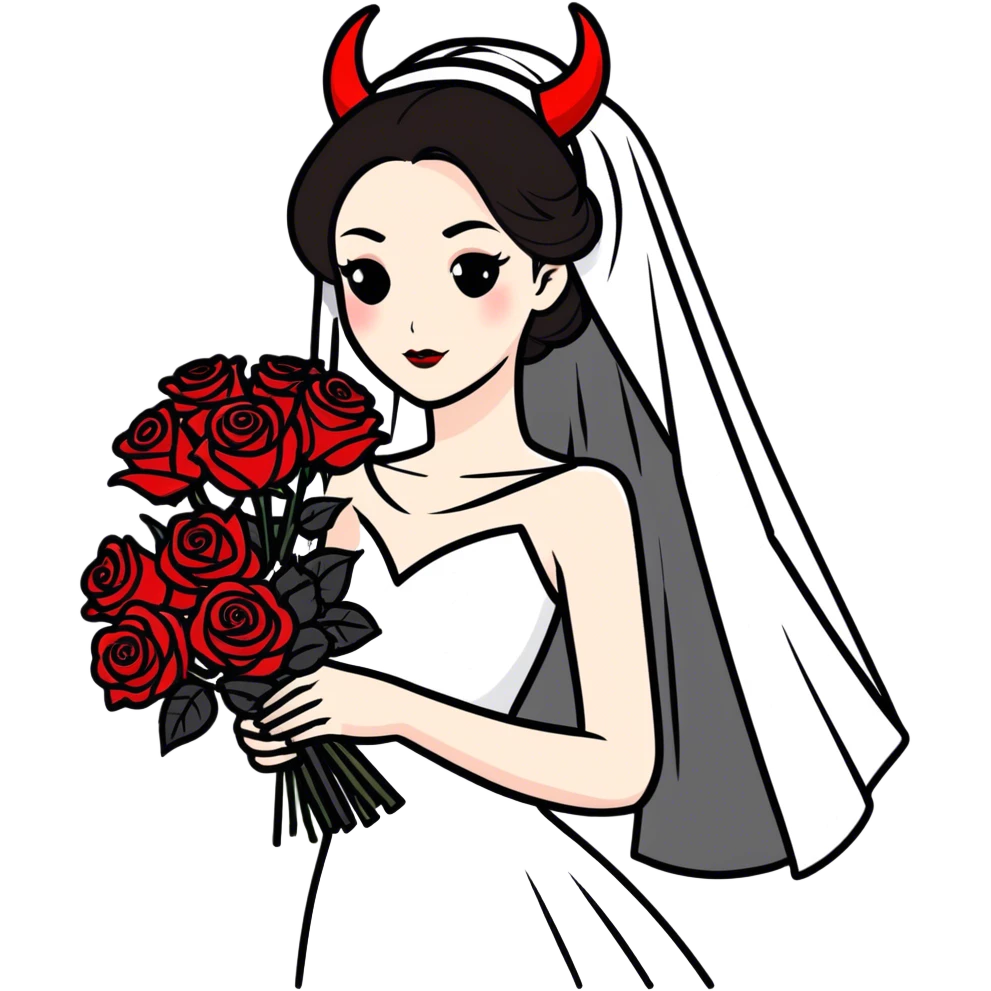 devil face bride emoji