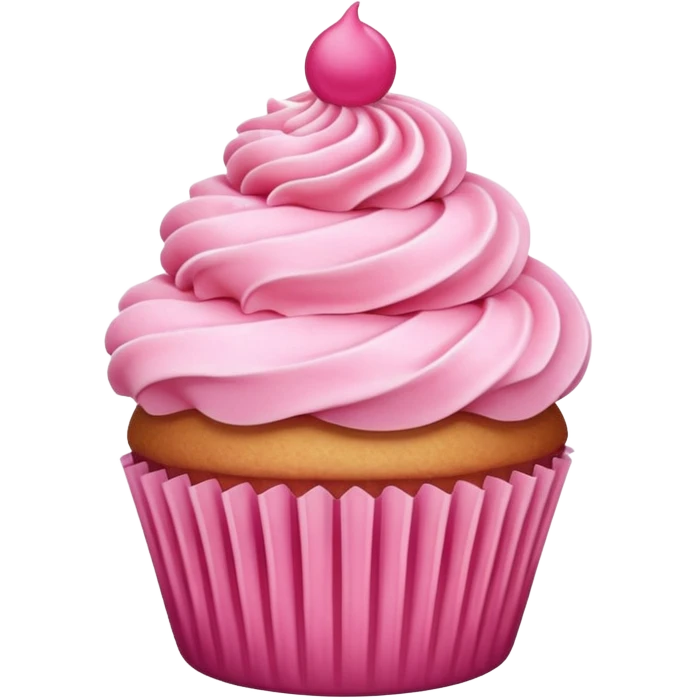 Cupcake with pink icing emoji