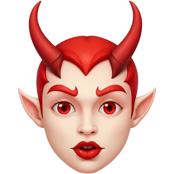 Kiss with devil horns emoji