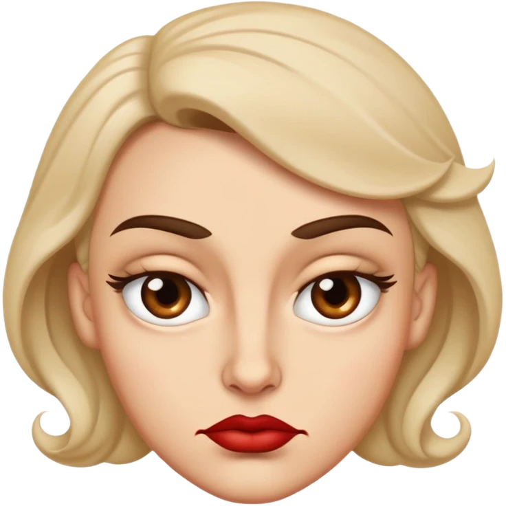 A spiteful face looks tight and sharp—eyebrows slightly lowered, lips curled in a smirk or pressed in a smug line, with eyes that or narrow with defiance or satisfaction emoji