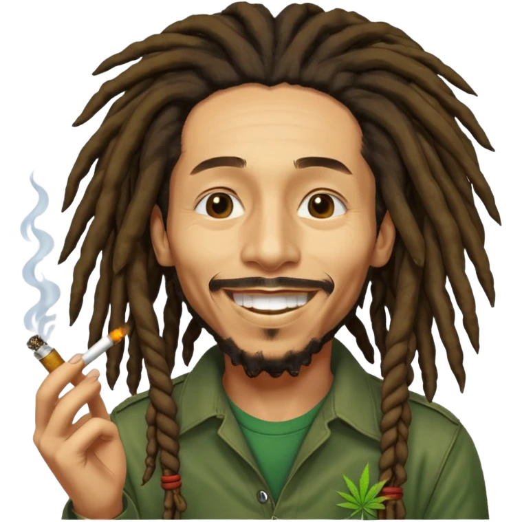 Bob Marley smoking cannabis emoji