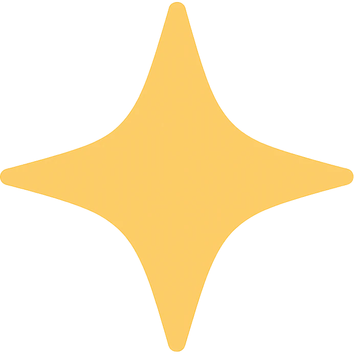 4-pointed star, filled, modern icon style emoji