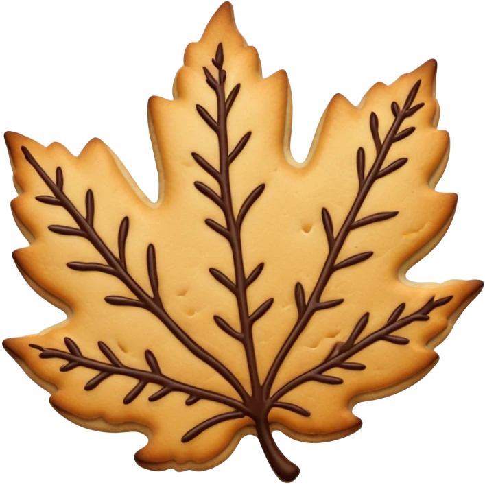 Leaf Cookie with chocolate chunks emoji