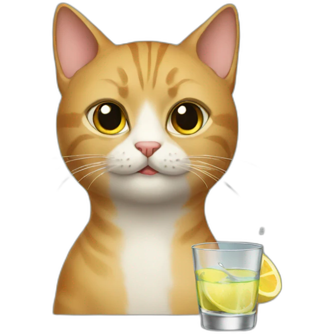 cat drinking vodka emoji