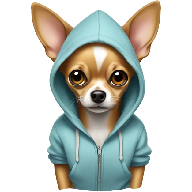 Chihuahua wearing a hoodie emoji