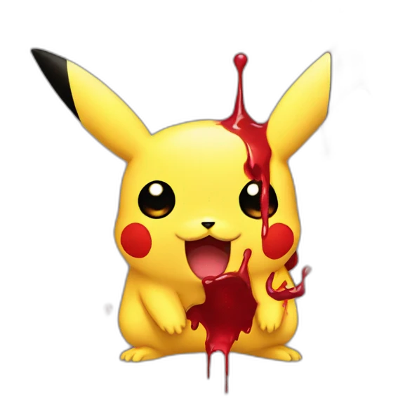 bleeding pikachu emoji
