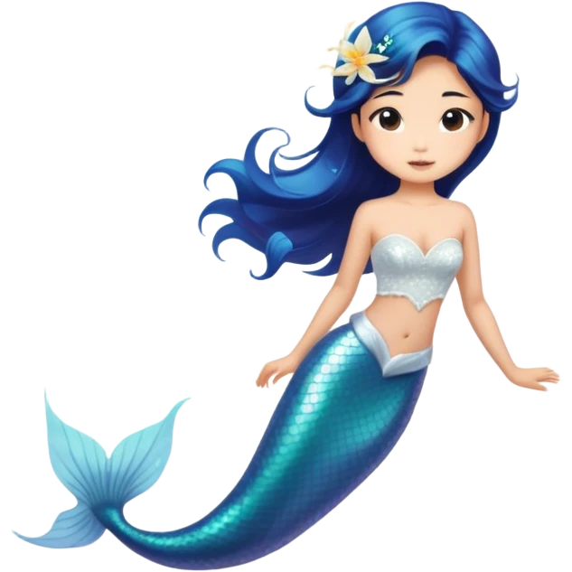 A-line mermaid wedding dress Asian girl emoji