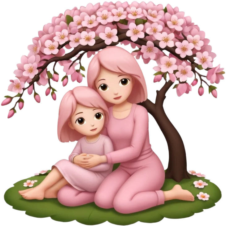 Resting against mother's blossom  emoji