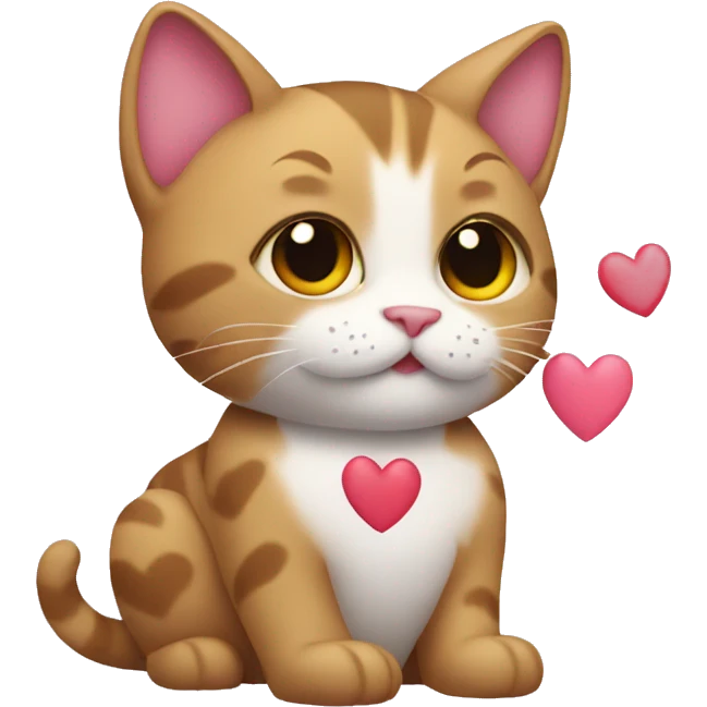 cat with hearts emoji