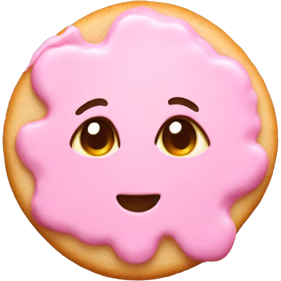 Pink sugar cookie emoji