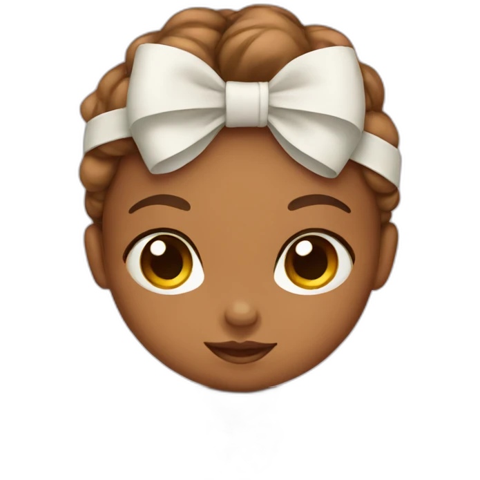 Newborn with a bow emoji