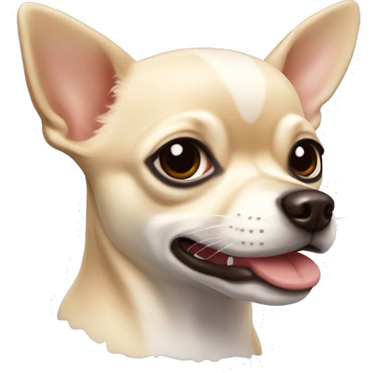 Cabeza de perro chihuahua de color crema emoji