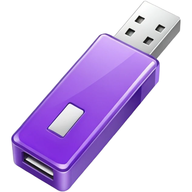 purple usb drive square emoji