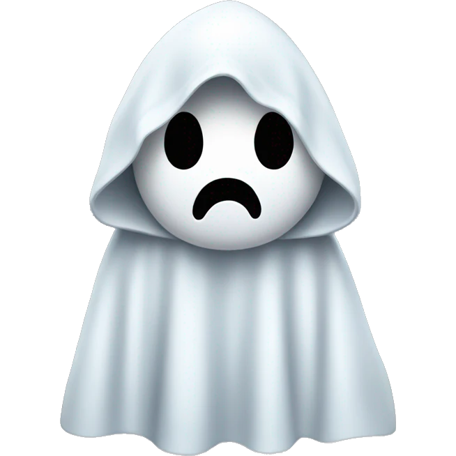 cute ghost with hoodie on emoji