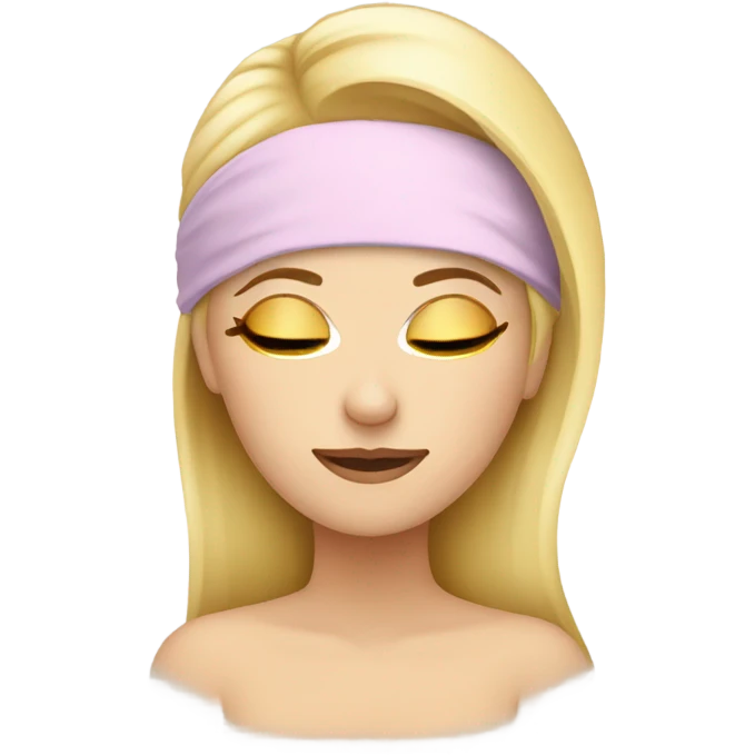 Sleepy blonde with a sleep headband on emoji
