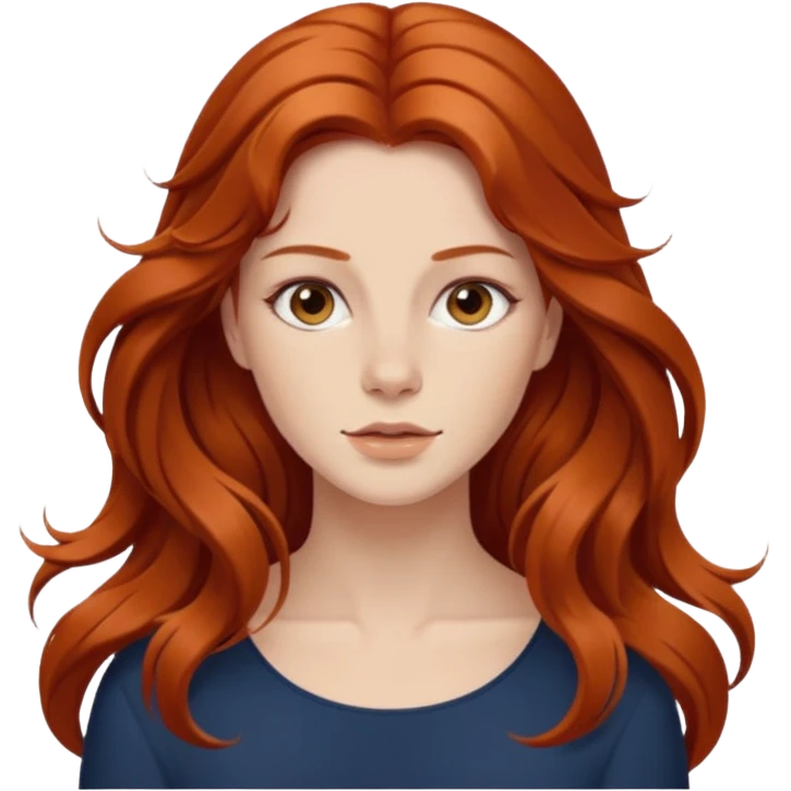 leo woman with flowing hair, simple and bold, minimal details emoji