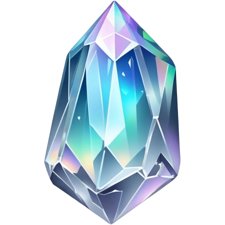 white silver iridescent nebula crystal shard emoji