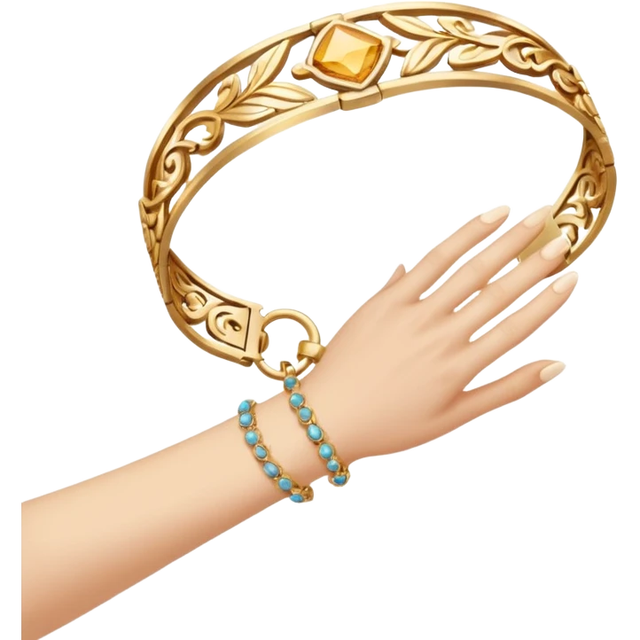 hand with bracelet emoji