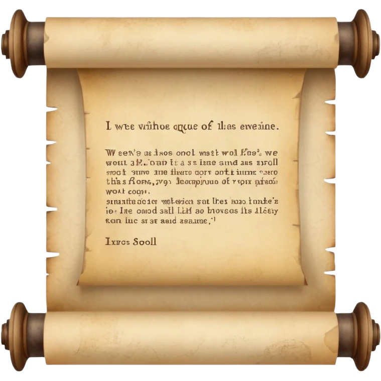 Scroll with quote emoji