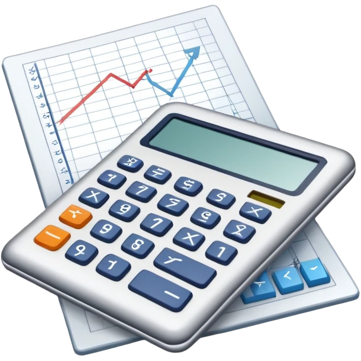 An icon featuring mathematical formulas, a calculator, and geometric shapes, symbolizing mathematics. The design includes a ruler, and a graph, representing the study of numbers, equations, and spatial relationships. Transparent background highlights the precision and logic of math. emoji