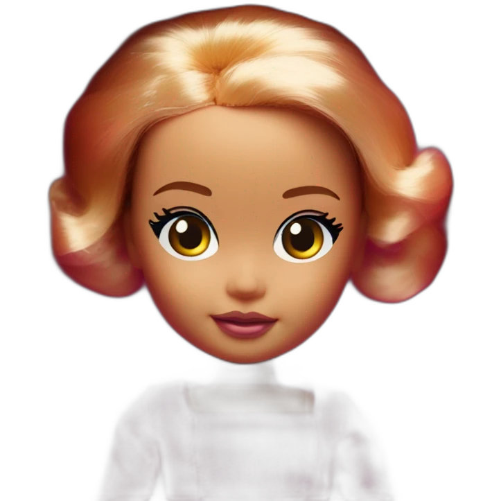 Newborn barbie in box photo session emoji