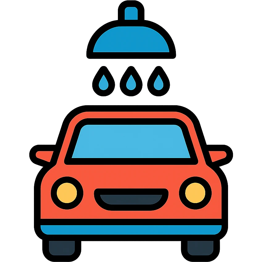 car wash icon with color outline style emoji