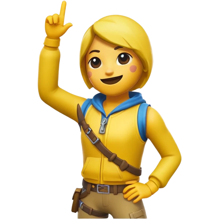 Create a Fortnite default doing the L emote as a emoji emoji
