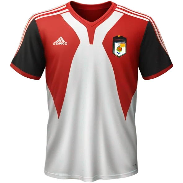 Camiseta de fútbol. Mitad roja y mitad negra emoji