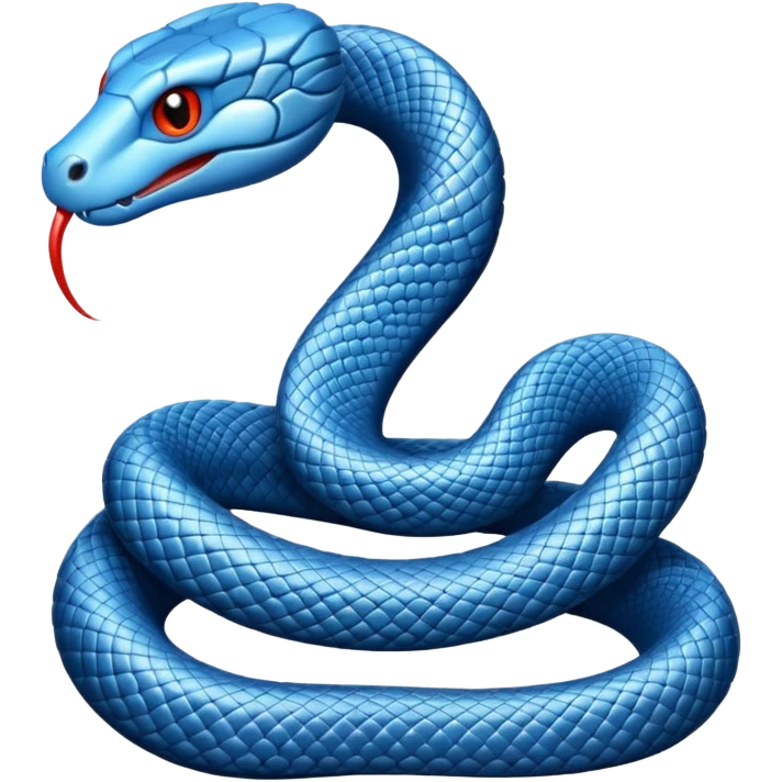 Blue snake emoji