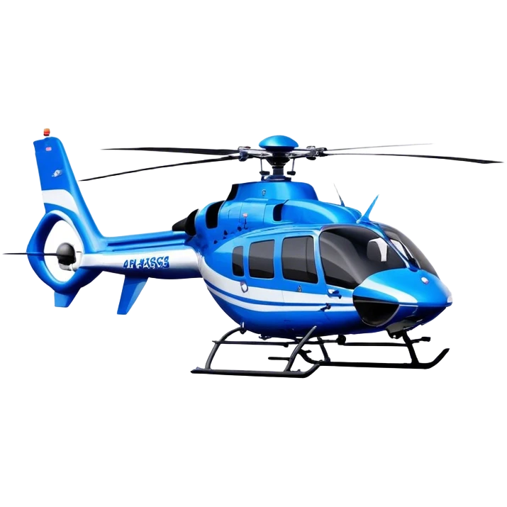 Eurocopter EC135 - Airbus Helicopters (Model Year: 2020) (Iconic colour: Blue and white) emoji