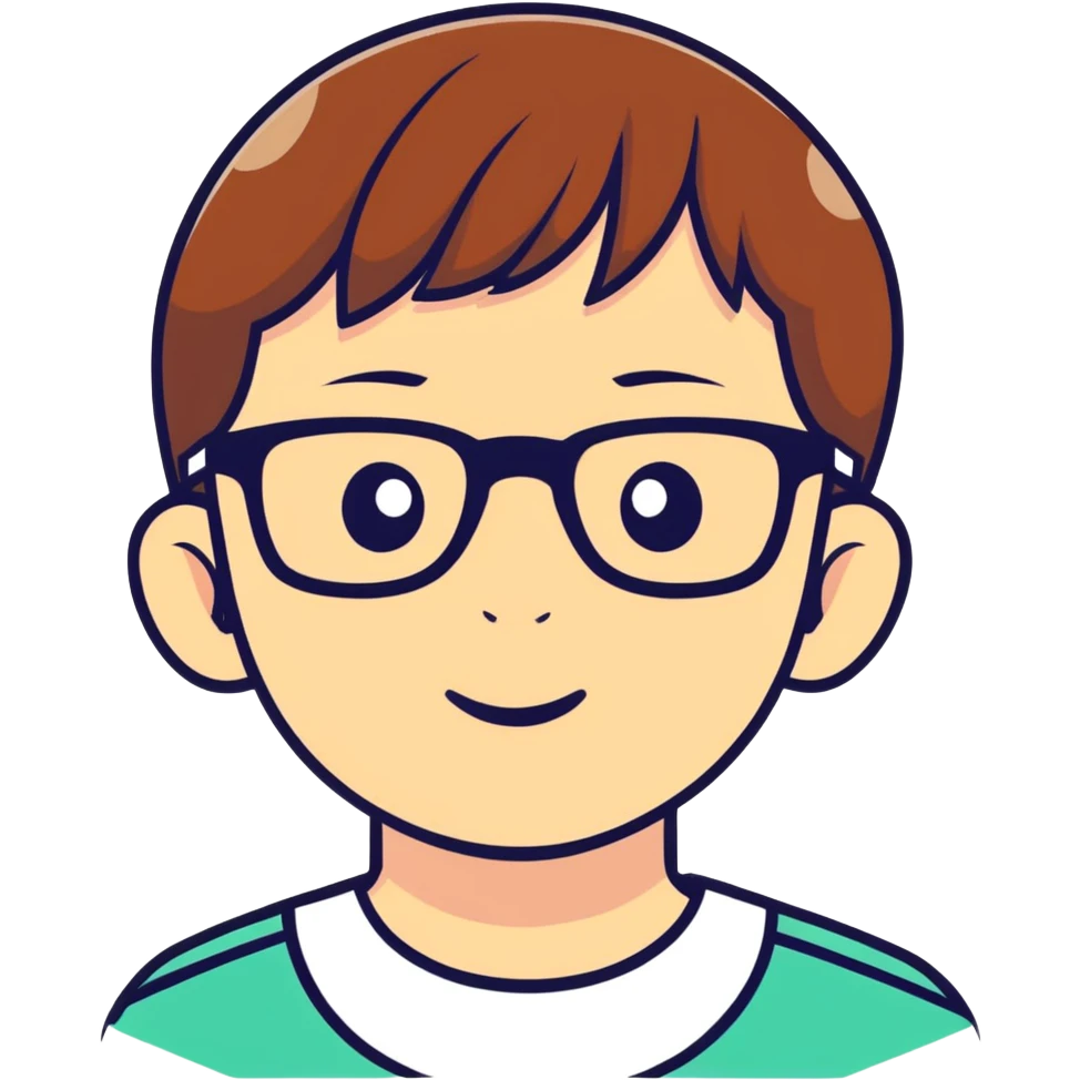 Kid with glasses  emoji
