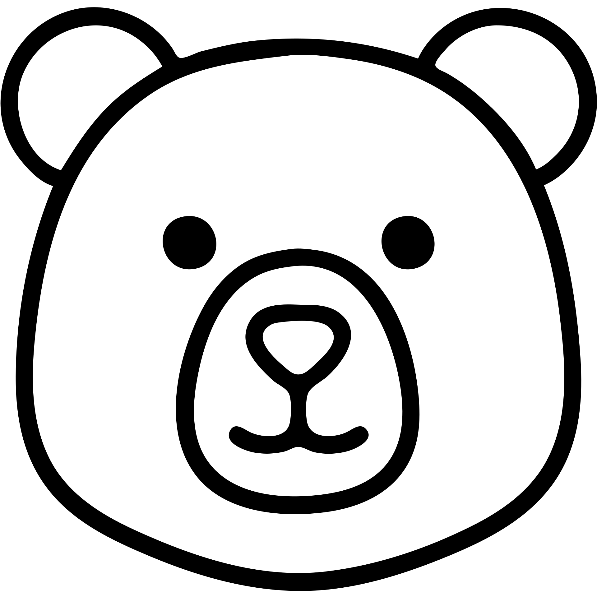 Bear, minimalist bear face icon emoji