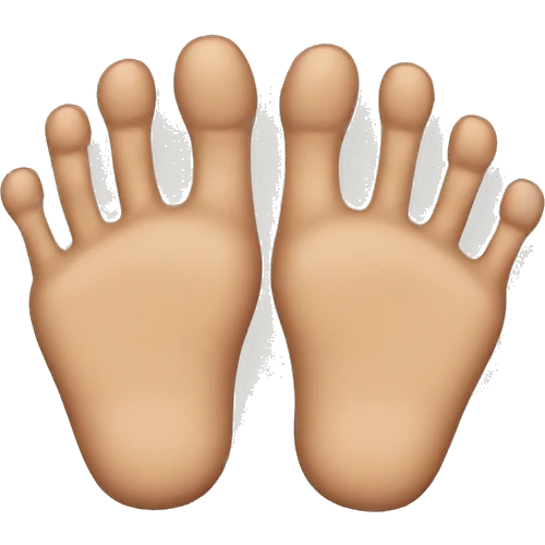 Toes crossed like two fingers crossed emoji