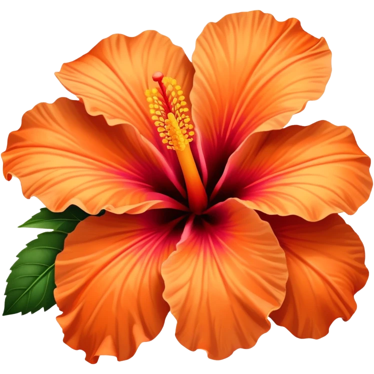 orange hibiscus flower emoji