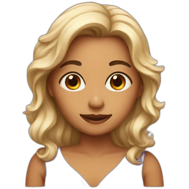blushing woman emoji