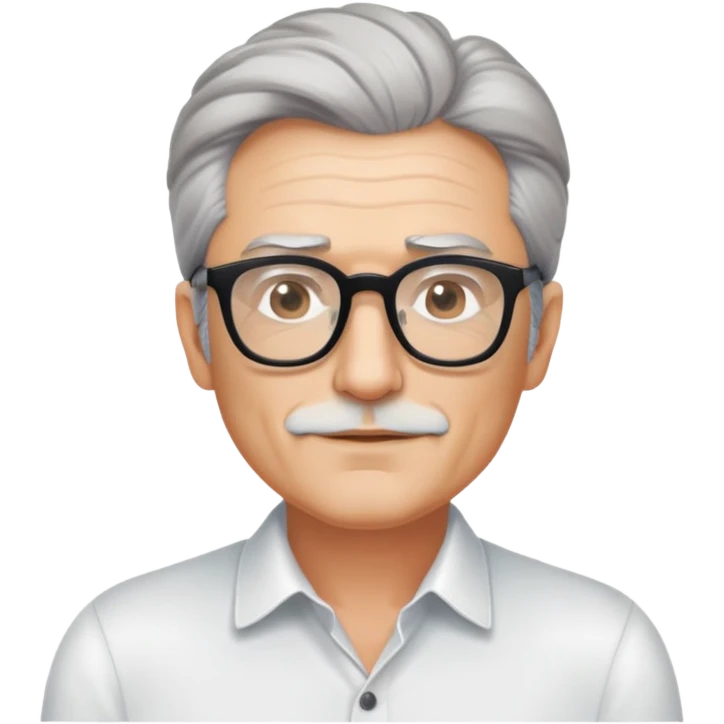красивый мужчина в возрасте, с сединой на висках и в красивых очках emoji