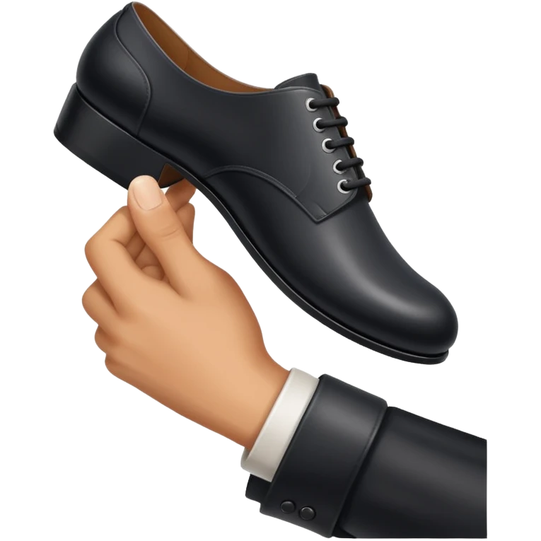 Hand holding a shoe as if it’s about to hit someone  emoji