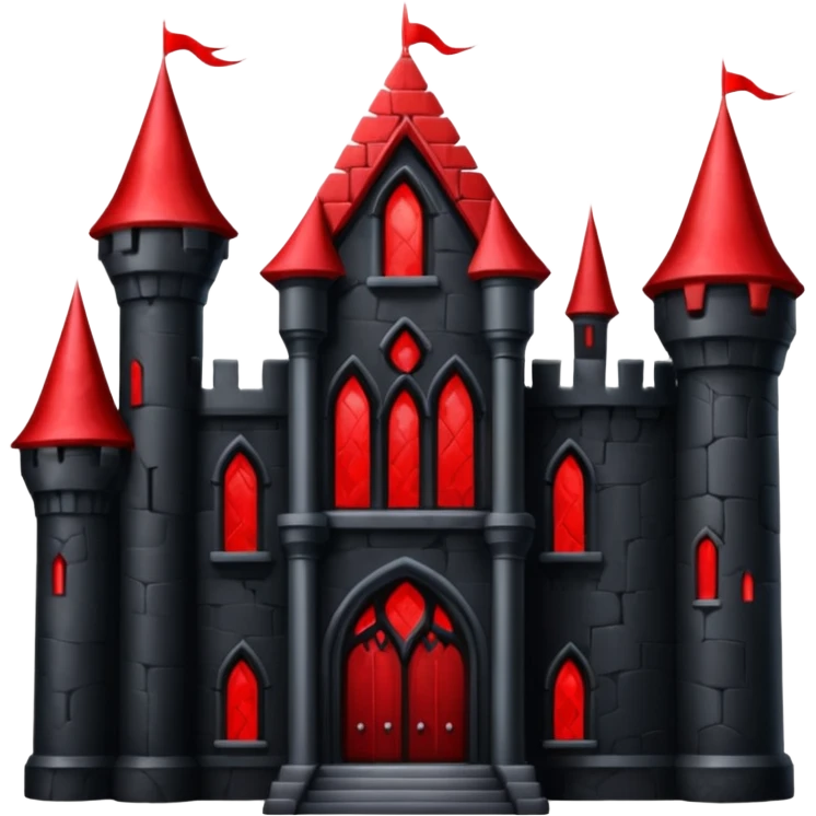 Dark Castle with the colors red and black, it should not look cartony emoji