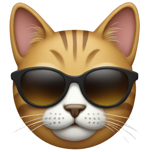Cat with sunglasses emoji