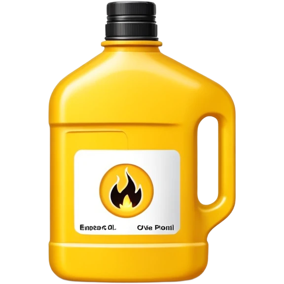engine oil bottle yellow  emoji