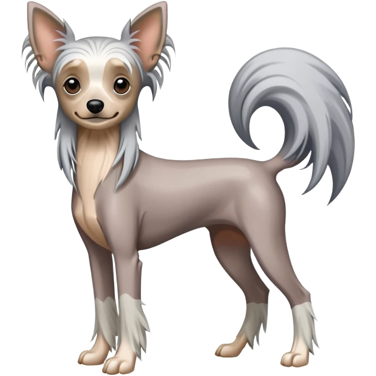 Chinese Crested Dog Gray emoji